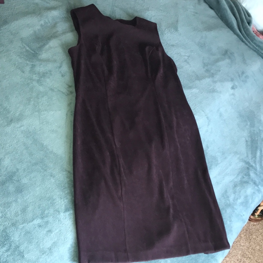 Sag Harbor Sz 8 2 Piece Dress Suede/Velvet Feel - Picture 5 of 8